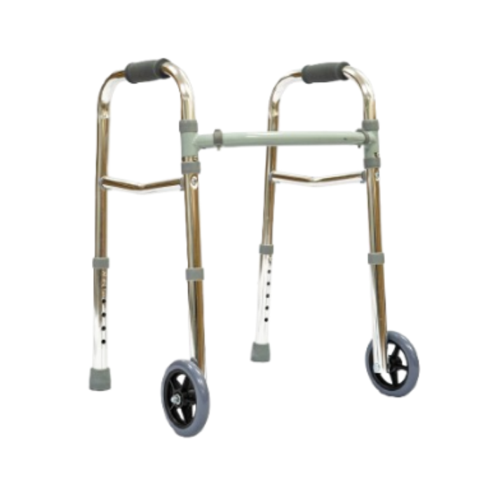 CAMINADOR ANDADERA 2 RUEDAS COLOR PLATEADO PARA NIÑOS