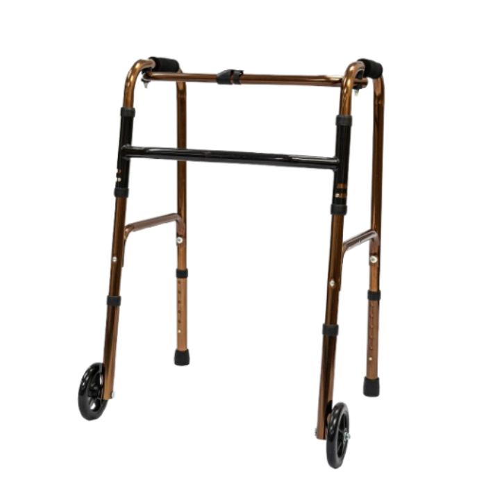 CAMINADOR ANDADERA DE 2 RUEDAS COLOR BRONCE