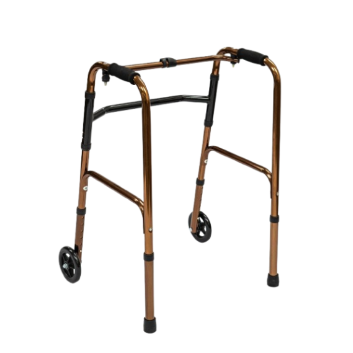 CAMINADOR ANDADERA DE 2 RUEDAS COLOR BRONCE