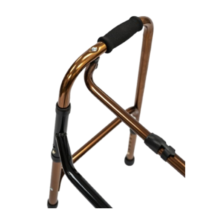 CAMINADOR ANDADERA DE 2 RUEDAS COLOR BRONCE