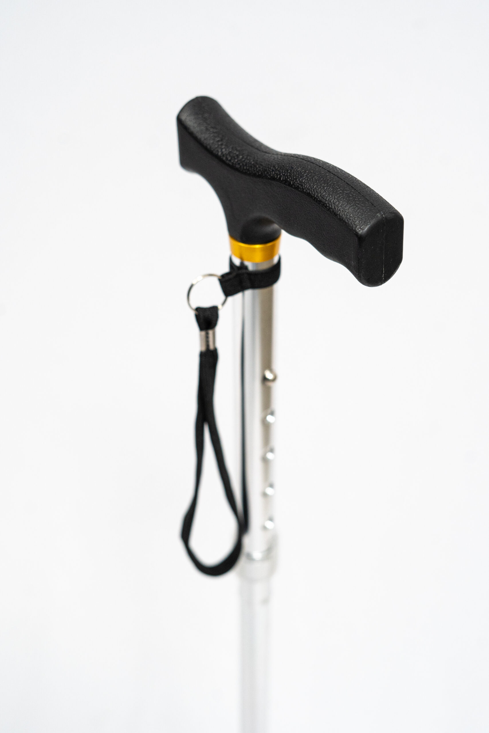 BASTON 1 PUNTO PLEGABLE PLATEADO