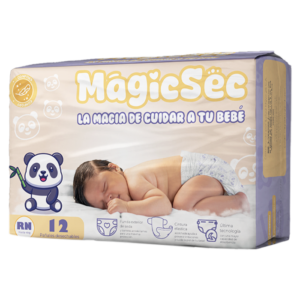 PAÑALES DESECHABLES PARA BEBE MAGIC SEC TALLA RN 12 UNID.