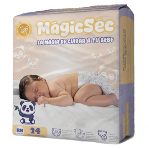 PAÑALES DESECHABLES PARA BEBE MAGIC SEC TALLA RN 24 UNID.