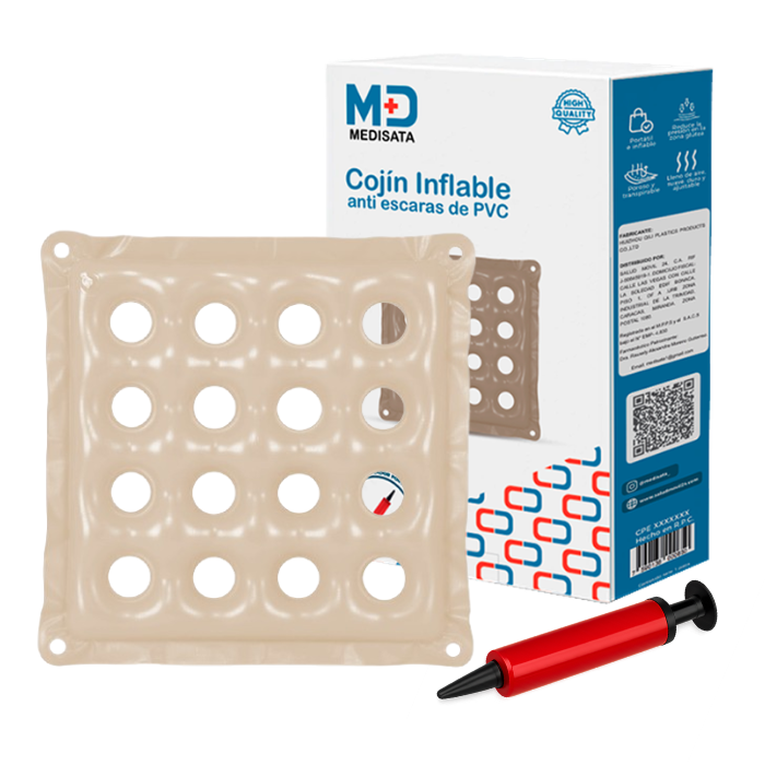 COJÍN INFLABLE ANTIESCARAS PVC COLOR BEIGE