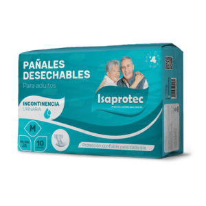PAÑALES DESECHABLES PARA ADULTOS ISAPROTEC TALLA M 10 UNID.