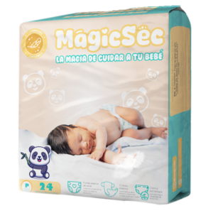 PAÑALES DESECHABLES PARA BEBE MAGIC SEC TALLA P 24 UNID.