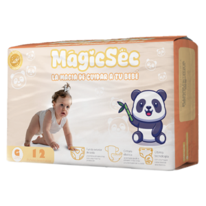 PAÑALES DESECHABLES PARA BEBE MAGIC SEC TALLA G 12 UNID.