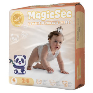 PAÑALES DESECHABLES PARA BEBE MAGIC SEC TALLA G 24 UNID.