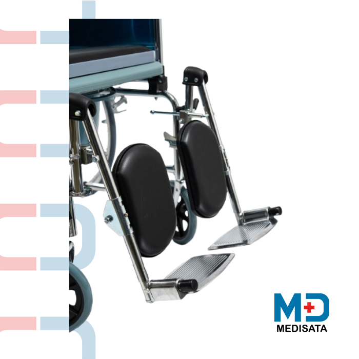 SILLA DE RUEDAS MANUAL RECLINABLE CON SOPORTE CEFÁLICO E INODORO