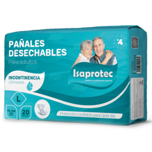 PAÑALES DESECHABLES PARA ADULTOS ISAPROTEC TALLA L 20 UNID.