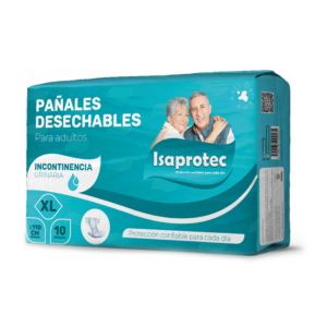 PAÑALES DESECHABLES PARA ADULTOS ISAPROTEC TALLA XL 10 UNID.