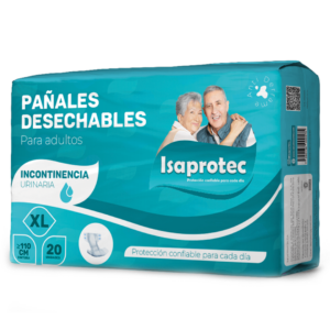 PAÑALES DESECHABLES PARA ADULTOS ISAPROTEC TALLA XL 20 UNID.